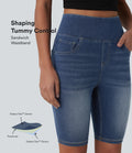 Halara Flex™ High Waisted Tummy Control Denim Casual Shorts 9'' with Pockets