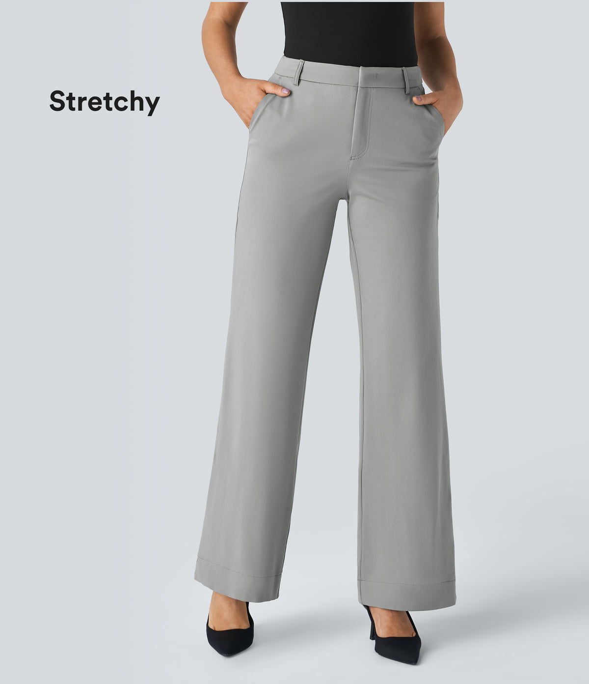 Halara Flex™ Mid Rise Pocket Straight Leg Work Pants