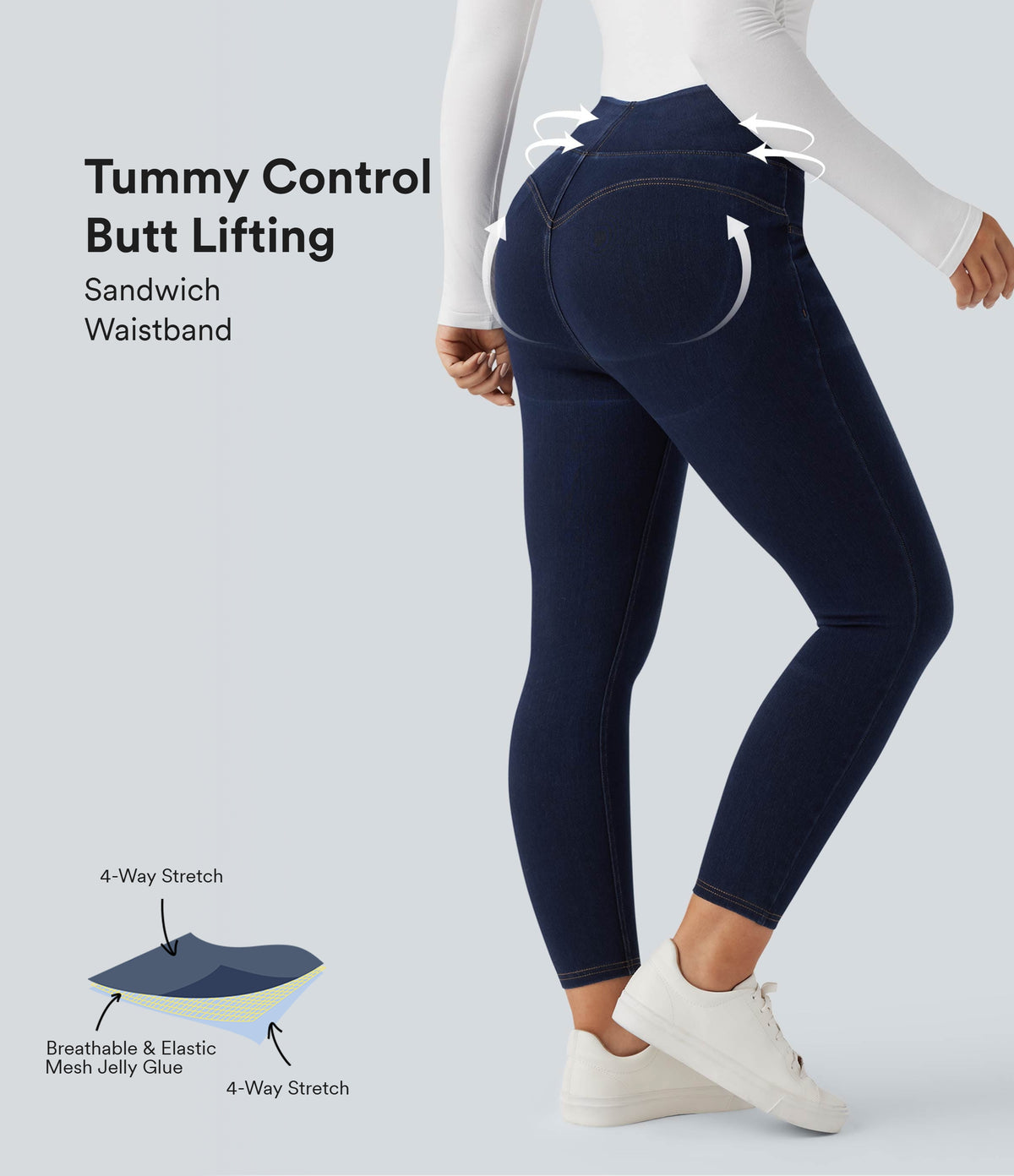 Halara Flex™ High Waisted Tummy Control Butt Lifting Casual Jegging with Pockets