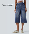 Halara Flex™ High Waisted Tummy Control Casual Capri Baggy Jeans with Pockets