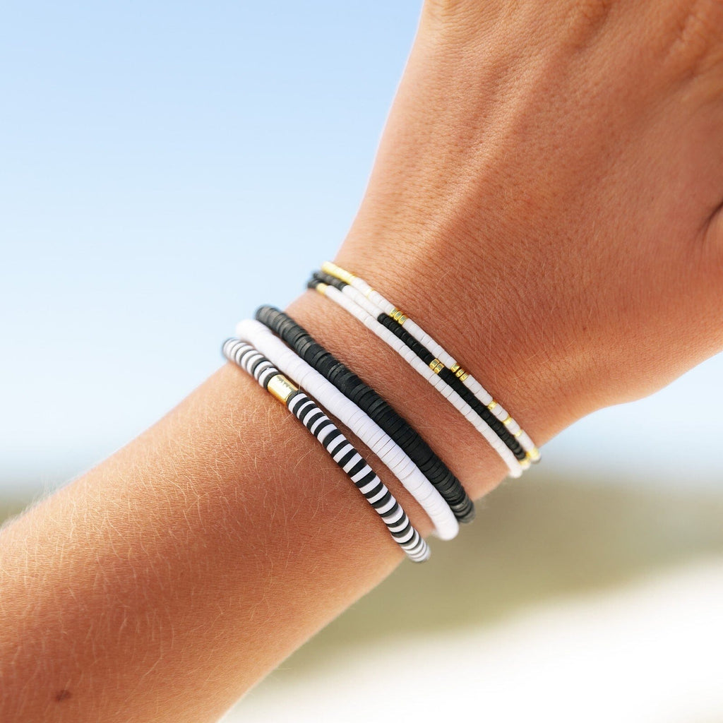 Black Seascape Stretch Bracelet