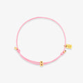 Pink Initial Charm Bracelet