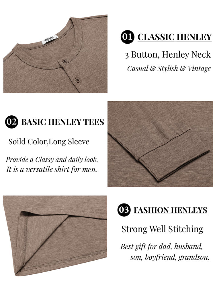 Classic Lightweight Stretch Henley Tee (US Only)