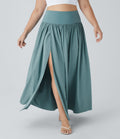 Breezeful™ High Waisted 2-in-1 Flowy Quick Dry Maxi Casual Plus Size Skirt