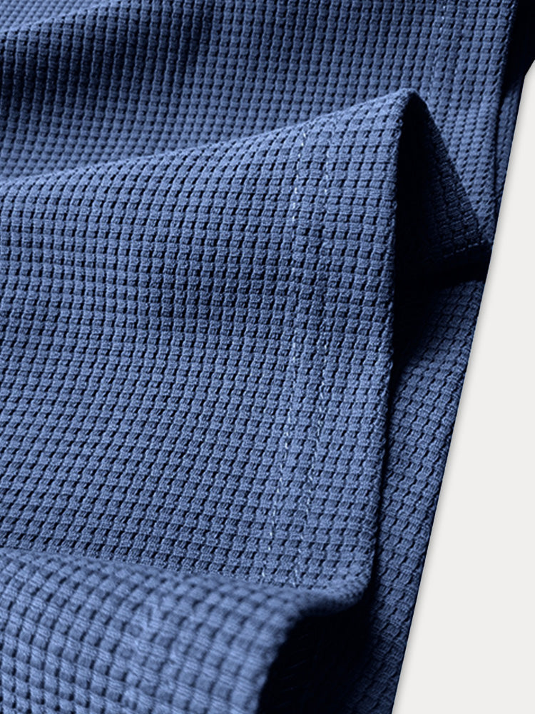 Comfy Versatile Waffle Henley Shirt