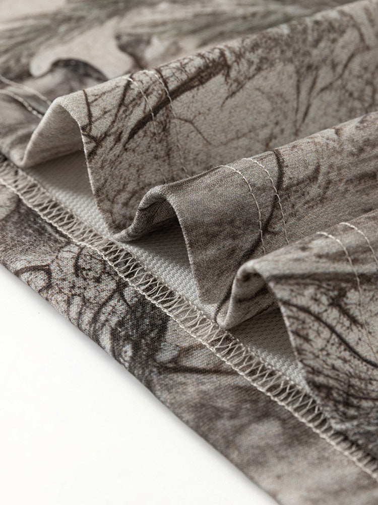 Men's Abstract Ink Print Shorts