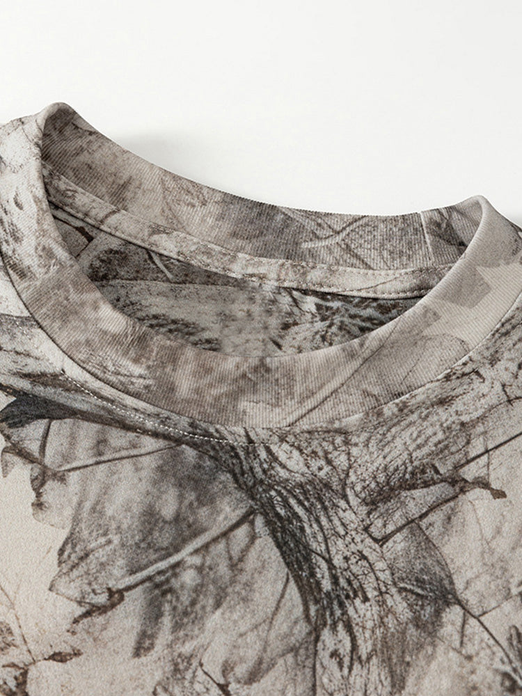 Men's Abstract Ink Print Shorts