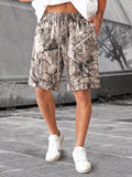 Men's Abstract Ink Print Shorts