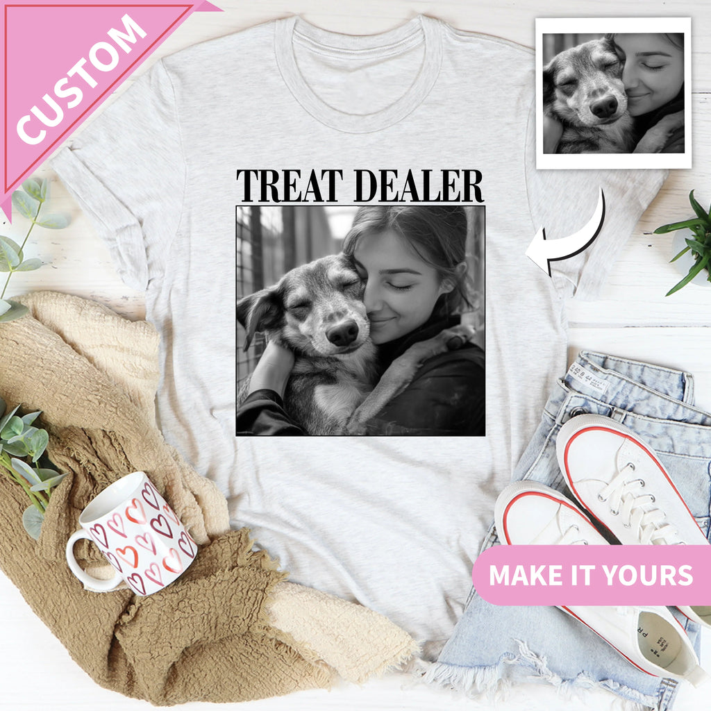 Custom Pet Photo Treat Dealer Dog Tee