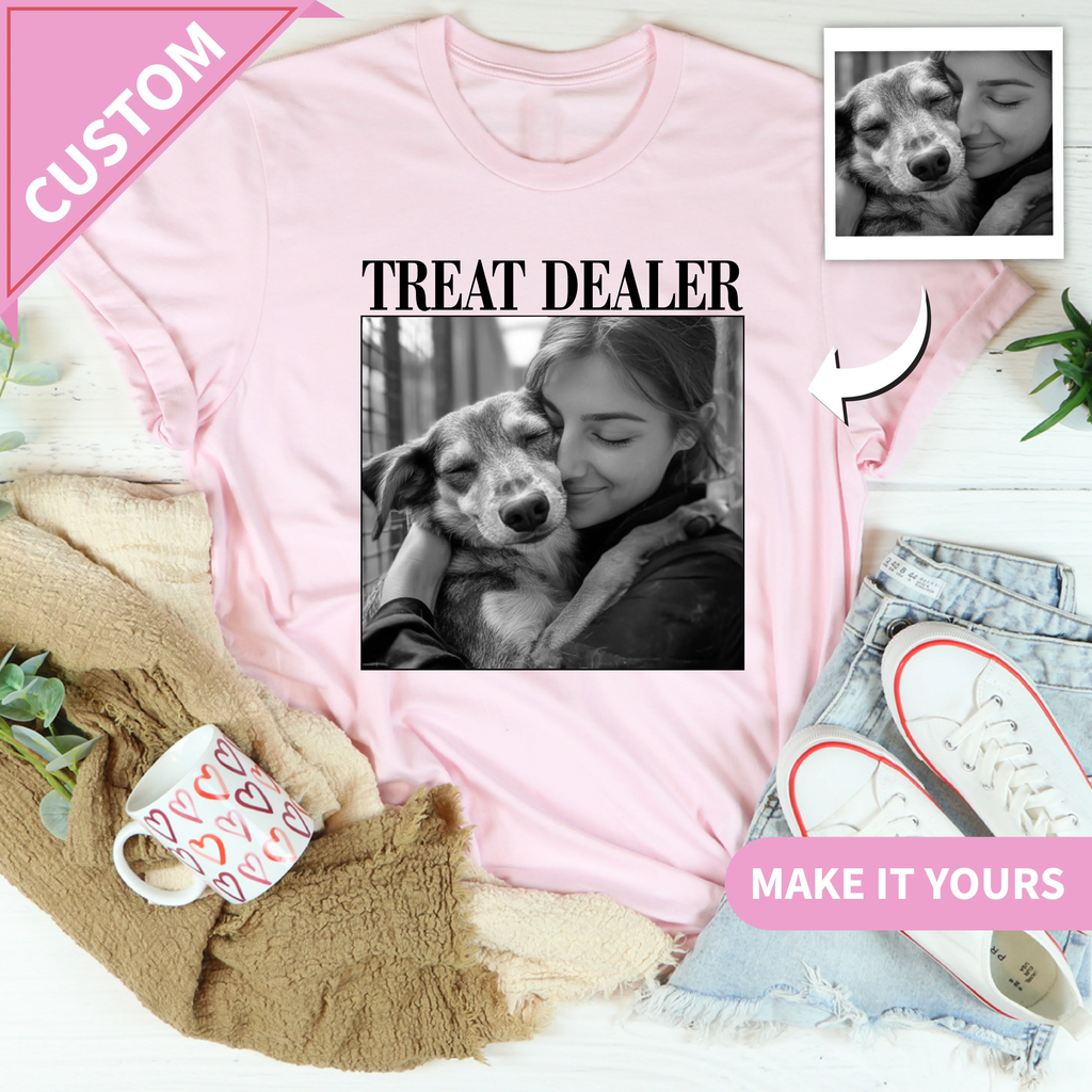 Custom Pet Photo Treat Dealer Dog Tee